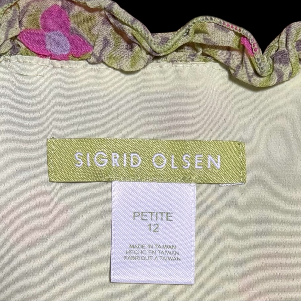 Sigrid Olsen Floral Two Piece Top and Skirt - Picture 2 of 15